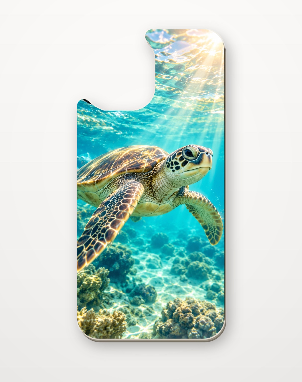 Raised InnoSub insert mockup with a sea turtle design