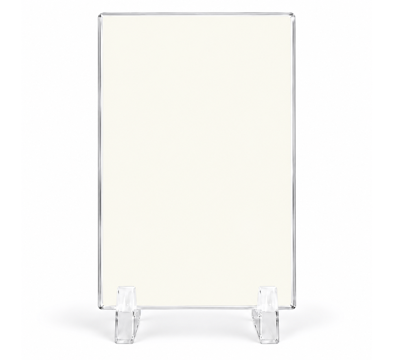 Portrait keepsake plaque on a clear stand