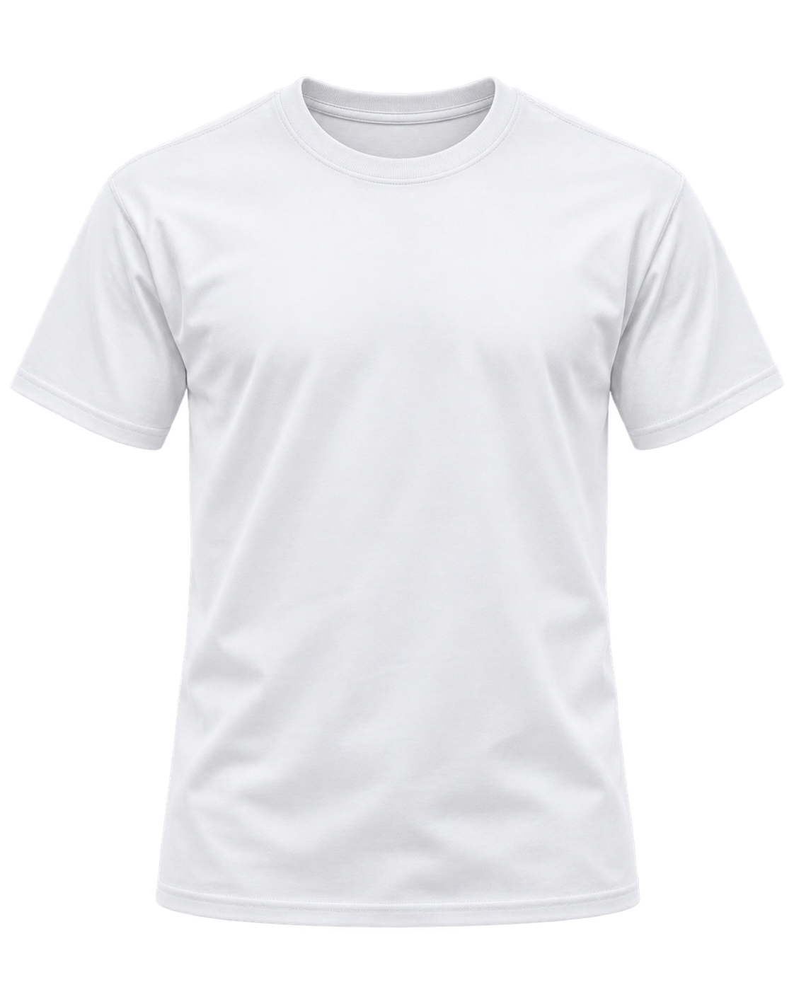 Photographic crew neck T-shirt mockup