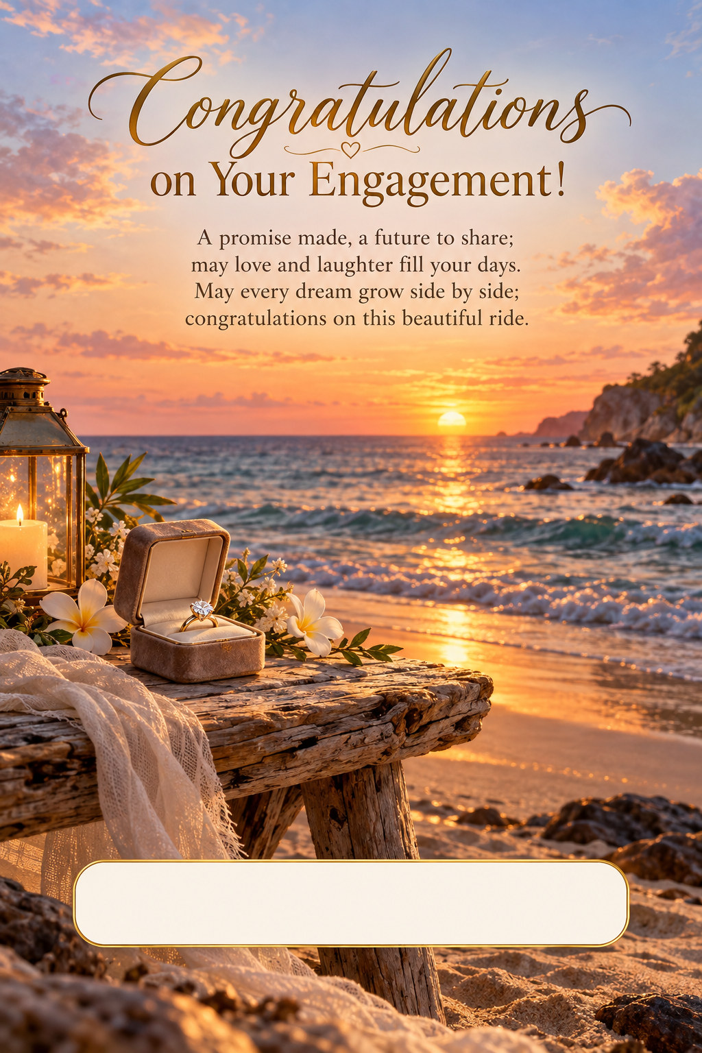 Engagement greeting card