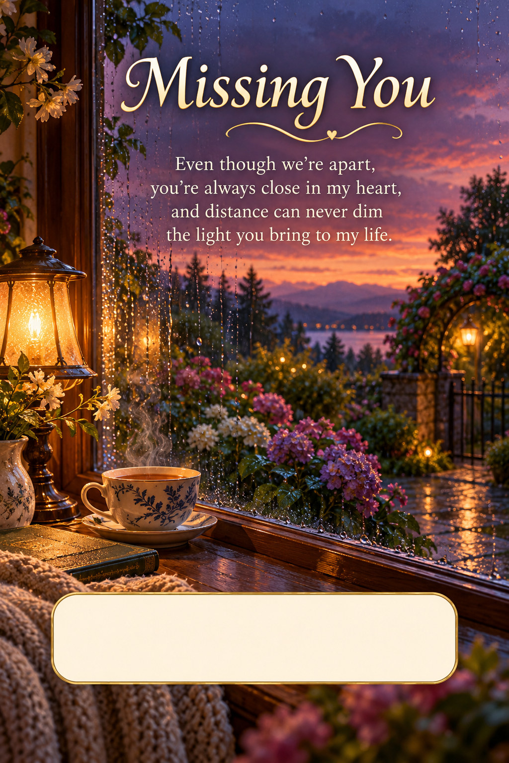 Missing You greeting card