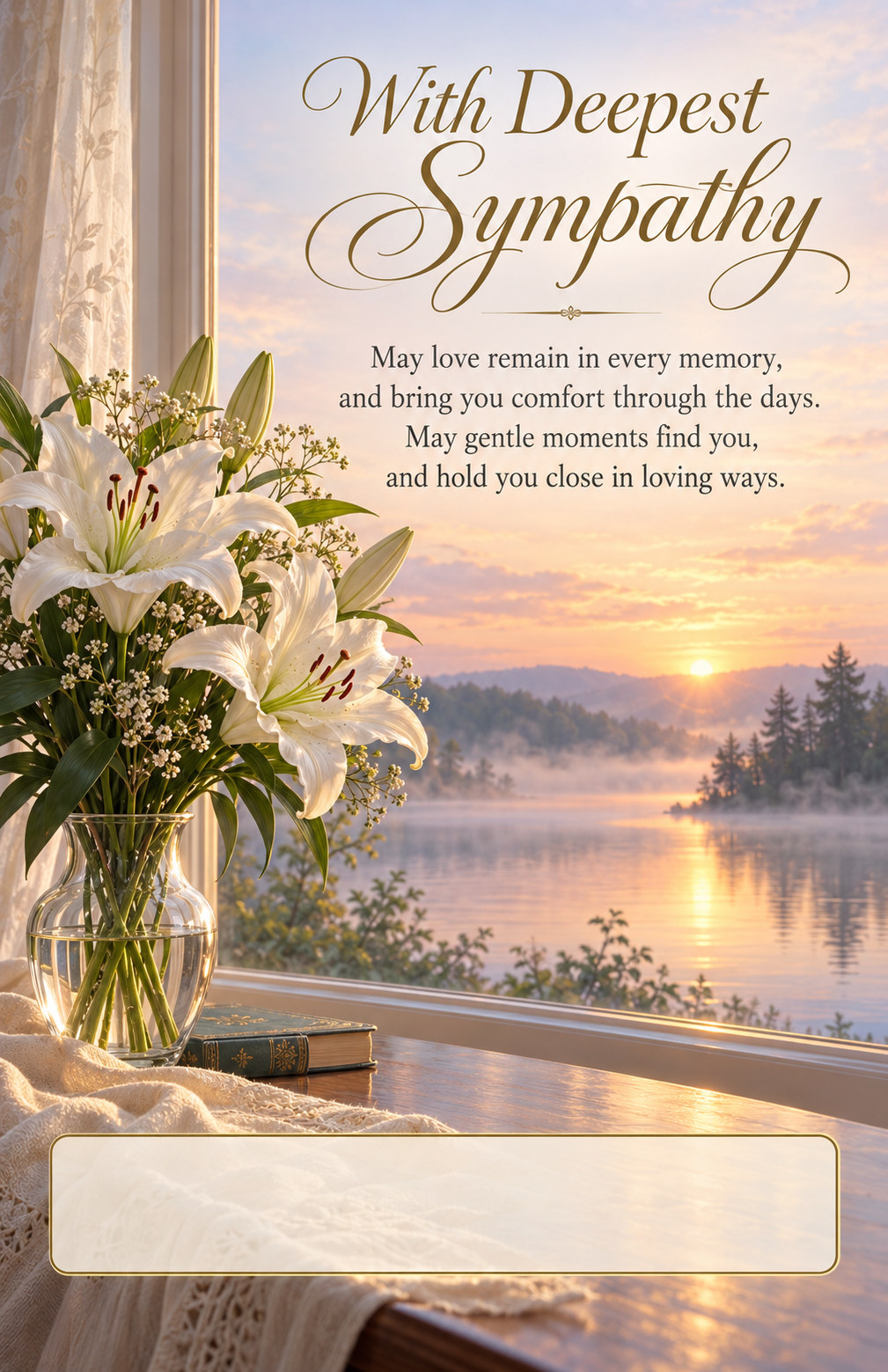 Sympathy greeting card