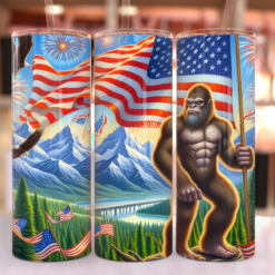 Patriotic Bigfoot 20oz Tumbler