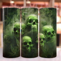 Green Skull Cannabis 20oz Tumbler