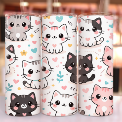 Cute Kawaii Cat 20oz Tumbler
