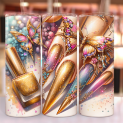 Butterfly Nail Art 20oz Tumbler