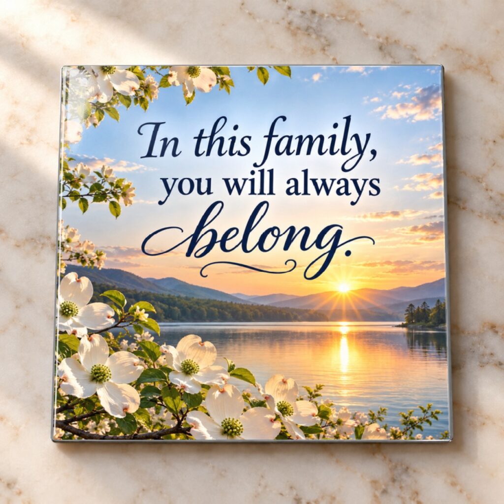 Always Belong Family Sentiment Magnet magnet mockup
